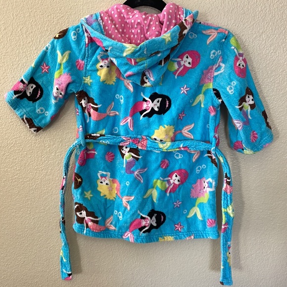 Toddler blue Mermaid hooded swim robe Size XS (3/4) - Picture 8 of 9